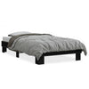Schwarzes Bettgestell Ladislau 90x190cm (Holz und Metall)