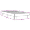 Schwarzes Bettgestell Ladislau 90x190cm (Holz und Metall)