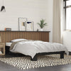Schwarzes Bettgestell Ladislau 90x190cm (Holz und Metall)