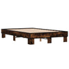 Räuchereiche Bettgestell Ladislaus 140x190cm (Holz und Metall)