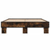 Räuchereiche Bettgestell Ladislaus 140x190cm (Holz und Metall)