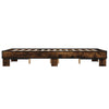 Räuchereiche Bettgestell Ladislaus 140x190cm (Holz und Metall)