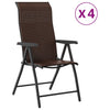 Braune klappbare Outdoor-Stühle Tandarica (4er-Set Polyrattan)