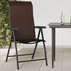 Braune klappbare Outdoor-Stühle Tandarica (4er-Set Polyrattan)