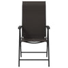 Schwarze faltbare Outdoor-Stühle Tandarica (4 Stk. Kaffeepolyrattan)