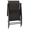 Schwarze faltbare Outdoor-Stühle Tandarica (4 Stk. Kaffeepolyrattan)