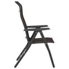 Schwarze faltbare Outdoor-Stühle Tandarica (4 Stk. Kaffeepolyrattan)