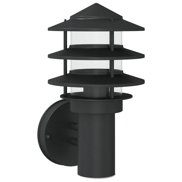 Schwarze Außenwandleuchte Hence (Edelstahl)