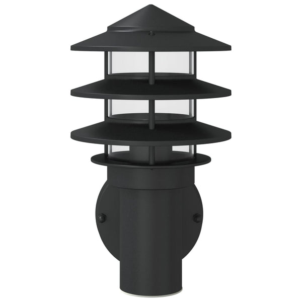 Schwarze Außenwandleuchten Hence (2 Stk. Edelstahl)