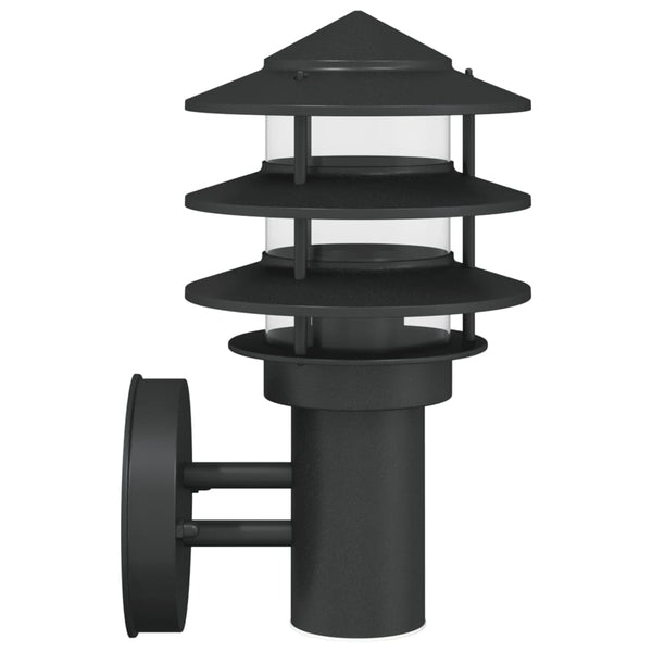 Schwarze Außenwandleuchten Hence (2 Stk. Edelstahl)