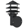 Schwarze Außenwandleuchte mit Sensor Hence (Edelstahl)