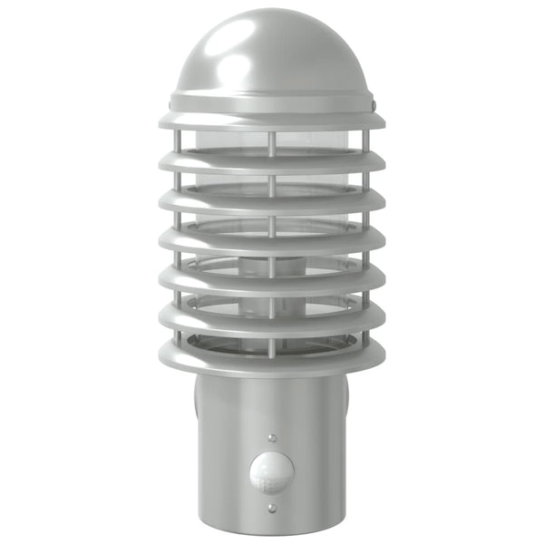 Silberne Außenwandleuchten mit Sensor Casiea (2 Stk. Edelstahl)