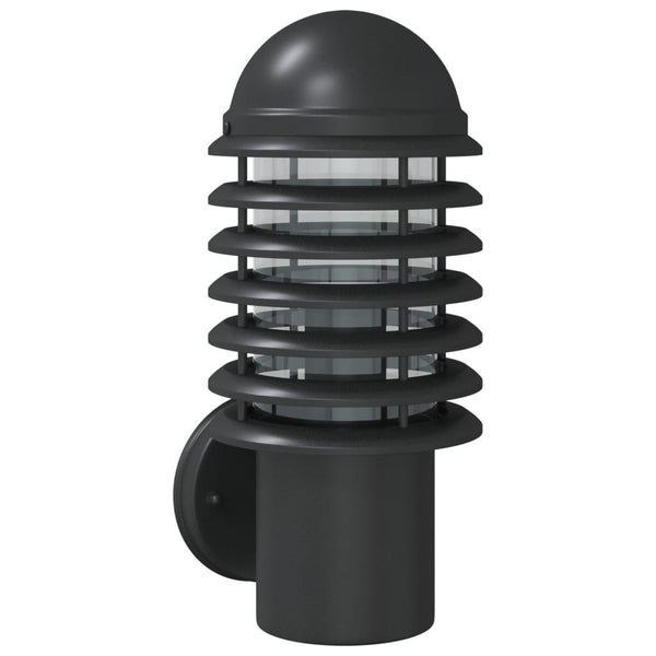 Schwarze Außenwandleuchte Casiea (Edelstahl)
