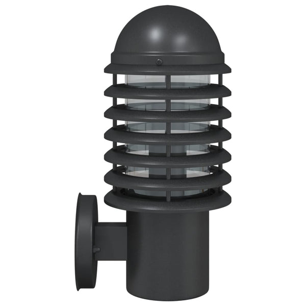 Schwarze Außenwandleuchten Casiea (2 Stk. Edelstahl)