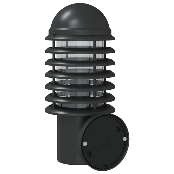 Schwarze Außenwandleuchten Casiea (2 Stk. Edelstahl)