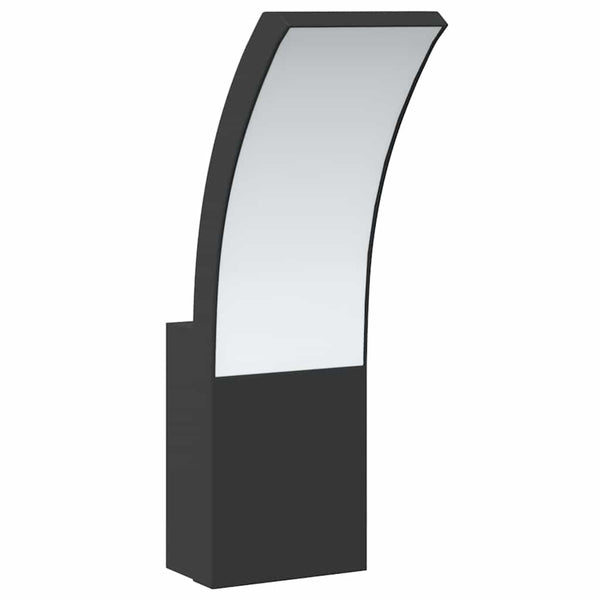 Schwarze LED-Außenwandleuchten Salvstia (2 Stk. Aluminiumguss)