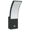 Schwarze LED-Außenwandleuchten mit Sensoren Salvstia (2 Stück Aluminiumdruckguss)