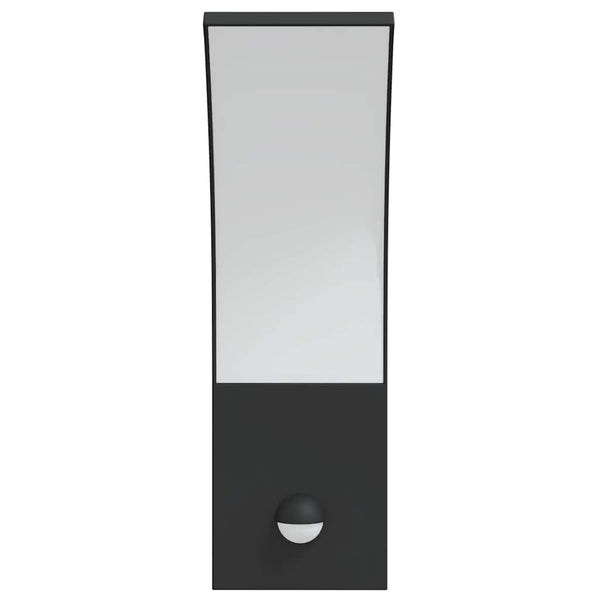 Schwarze LED-Außenwandleuchten mit Sensoren Salvstia (2 Stück Aluminiumdruckguss)