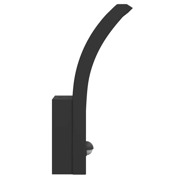 Schwarze LED-Außenwandleuchten mit Sensoren Salvstia (2 Stück Aluminiumdruckguss)