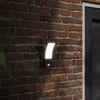 Schwarze LED-Außenwandleuchten mit Sensoren Salvstia (2 Stück Aluminiumdruckguss)