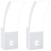 Weiße LED-Außenwandleuchten mit Sensoren Salvstia (2er-Pack Aluminiumguss)