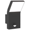 Schwarze LED-Außenwandleuchte Cati mit Sensor (Aluminiumdruckguss)