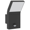 Schwarze LED-Außenwandleuchte Cati mit Sensor (Aluminiumdruckguss)