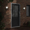 Schwarze LED-Außenwandleuchten mit Sensoren Cati (2 Stk. Aluminiumdruckguss)