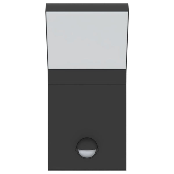 Schwarze LED-Außenwandleuchten mit Sensoren Cati (2 Stk. Aluminiumdruckguss)