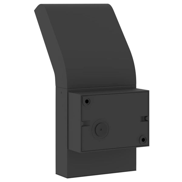 Schwarze LED-Außenwandleuchten mit Sensoren Cati (2 Stk. Aluminiumdruckguss)