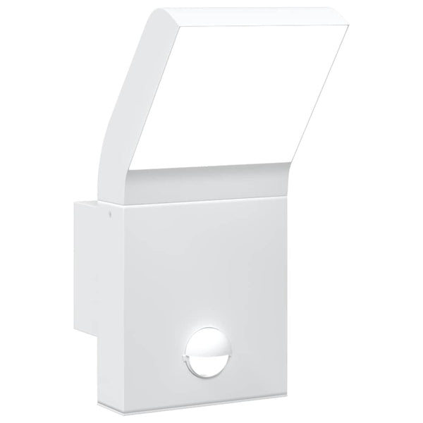 Weiße LED-Außenwandleuchte mit Sensor Cati (Aluminiumguss)