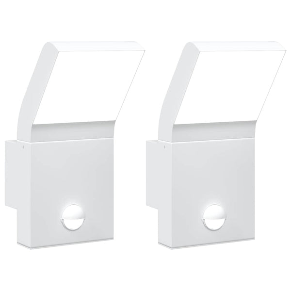 Weiße LED-Außenwandleuchten mit Sensoren Cati 2 Stk. (Aluminiumguss)