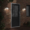 Schwarze LED-Außenwandleuchten mit Sensoren Arminta (2 Stück Aluminiumguss)