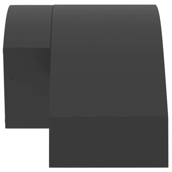 Schwarze LED-Außenwandleuchten mit Sensoren Arminta (2 Stück Aluminiumguss)