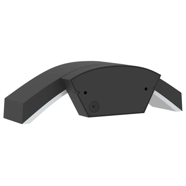 Schwarze LED-Außenwandleuchten mit Sensoren Arminta (2 Stück Aluminiumguss)