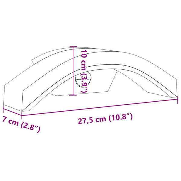 Schwarze LED-Außenwandleuchten mit Sensoren Arminta (2 Stück Aluminiumguss)