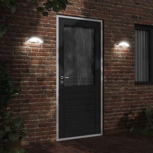 Weiße LED-Außenwandleuchten Arminta (2er-Pack Aluminiumguss)