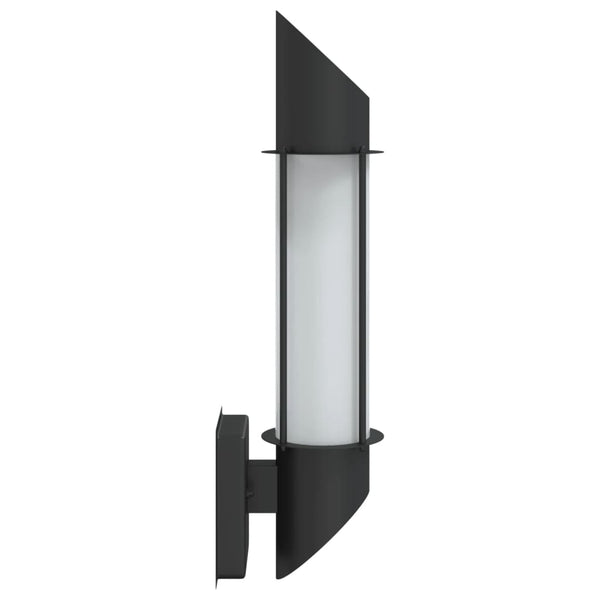 Schwarze Gafta Außenwandleuchten (2 Stück, Edelstahl)