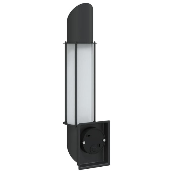 Schwarze Gafta Außenwandleuchten (2 Stück, Edelstahl)
