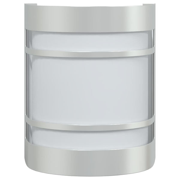 Silberne Außenwandleuchten Iacobita (2 Stück Edelstahl)
