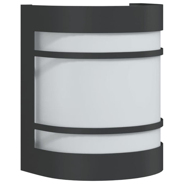 Schwarze Außenwandleuchte Iacobita (Edelstahl)