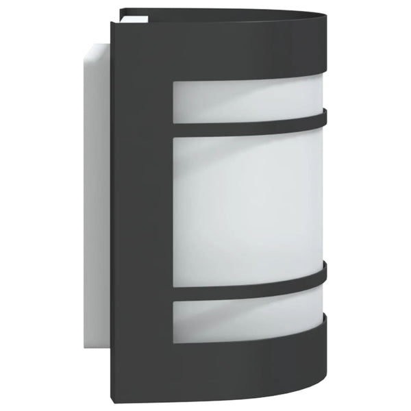Schwarze Außenwandleuchte Iacobita (Edelstahl)