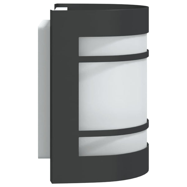 Schwarze Außenwandleuchten Iacobita (2 Stk. Edelstahl)