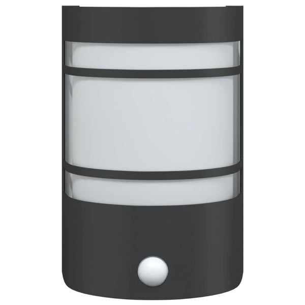 Schwarze Außenwandleuchten mit Sensor Iacobita (2 Stk. Edelstahl)