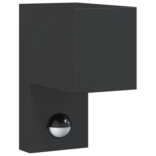 Schwarze Außenwandleuchte mit Sensor Istimia (Aluminiumdruckguss)
