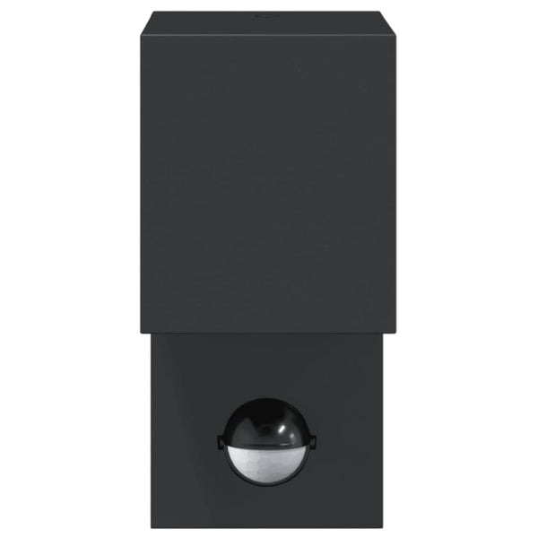 Schwarze Außenwandleuchte mit Sensor Istimia (Aluminiumdruckguss)