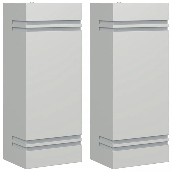 Alani Außenwandleuchten, Silber (2 Stück, Edelstahl)