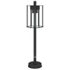 Schwarze Säulenleuchte Dalma 60 cm (Edelstahl)