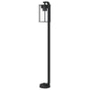 Schwarze Säulenleuchte Dalma 100cm (Edelstahl)