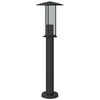 Schwarze Säulenleuchte Mairam 60cm (Edelstahl)